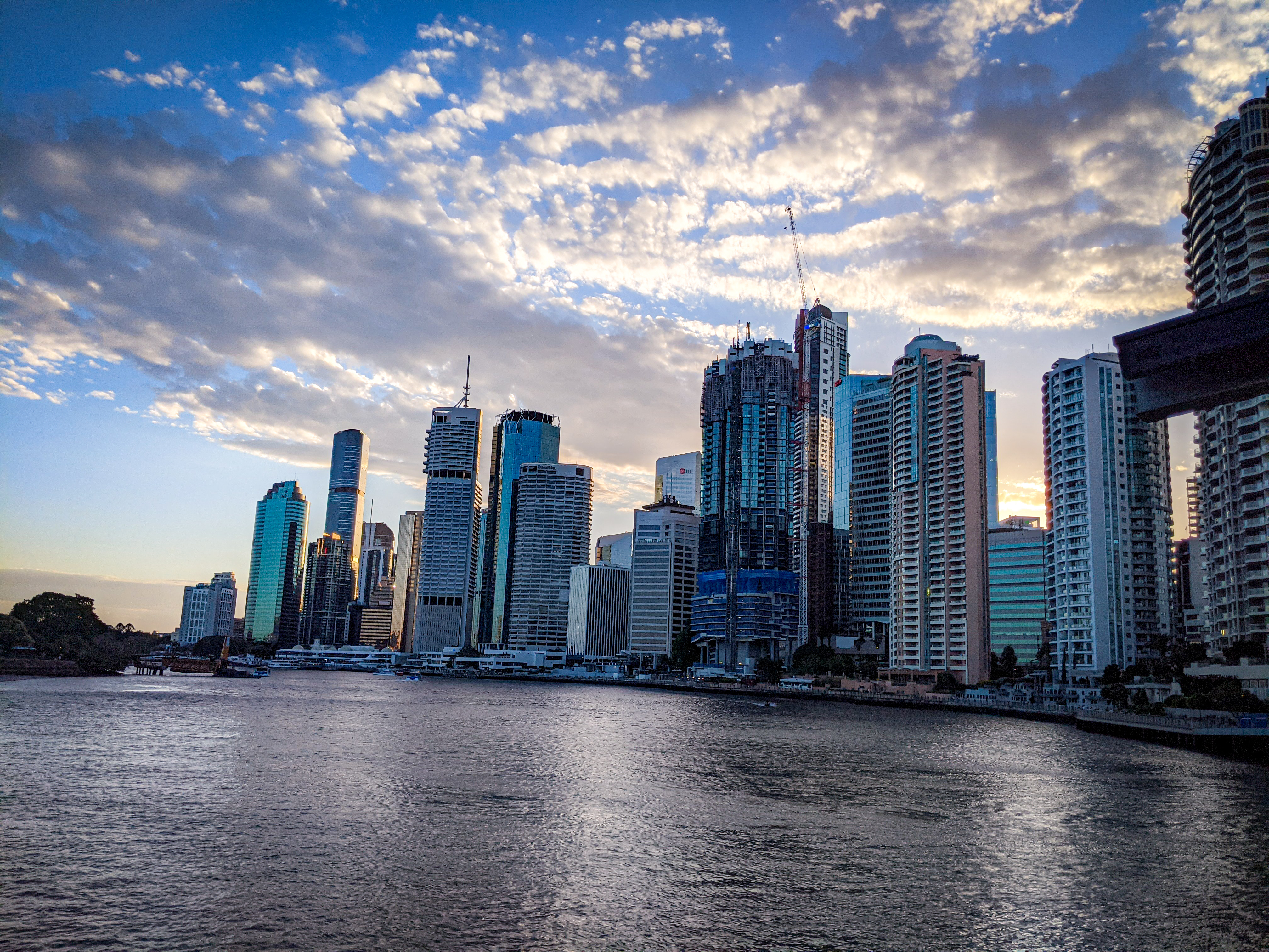 Just another look back at the Brisbane CBD at sunset from Howard Smith Wharves